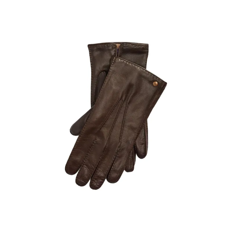 Ralph Lauren Purple Label Sheepskin Gloves Men's Dark Brown-0