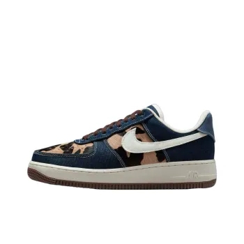 Nike Air Force 1 Anti Slip Wear Resistant Low Top Skateboard Shoes Unisex Blue Brown