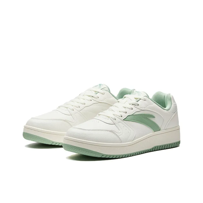 Anta Life Collection Non slip Lightweight Low Top Skateboard Shoes Men's White Green-1
