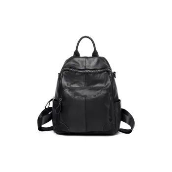 H YXIANG Cow Leather Backpack Women's Multicolor