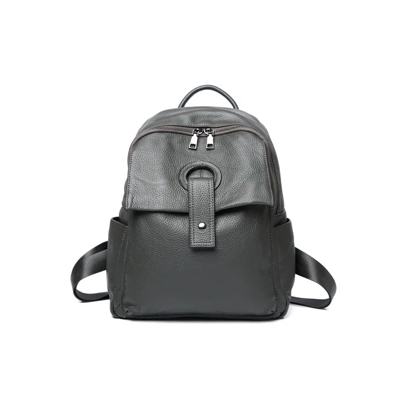 H YXIANG Cow Leather Backpack Regular Women's Multicolor-12