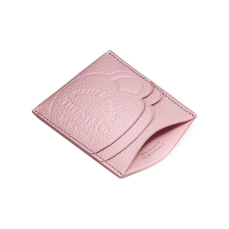 TIFFANY & CO. Return To Tiffany Collection Taurillon Leather Card Holder Women's Crystal Pink-3