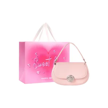 ONE TIME Synthetic Leather Crossbody Bag, Shoulder Bag Women's Cherry Blossom Pink/Red