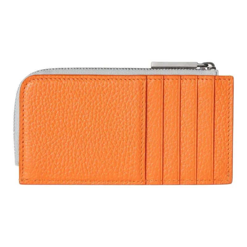 GUCCI Leather Coin Purse Men's Orange & White-2