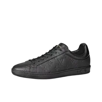 LOUIS VUITTON Luxembourg Low Top Skateboard Shoes Men's Black