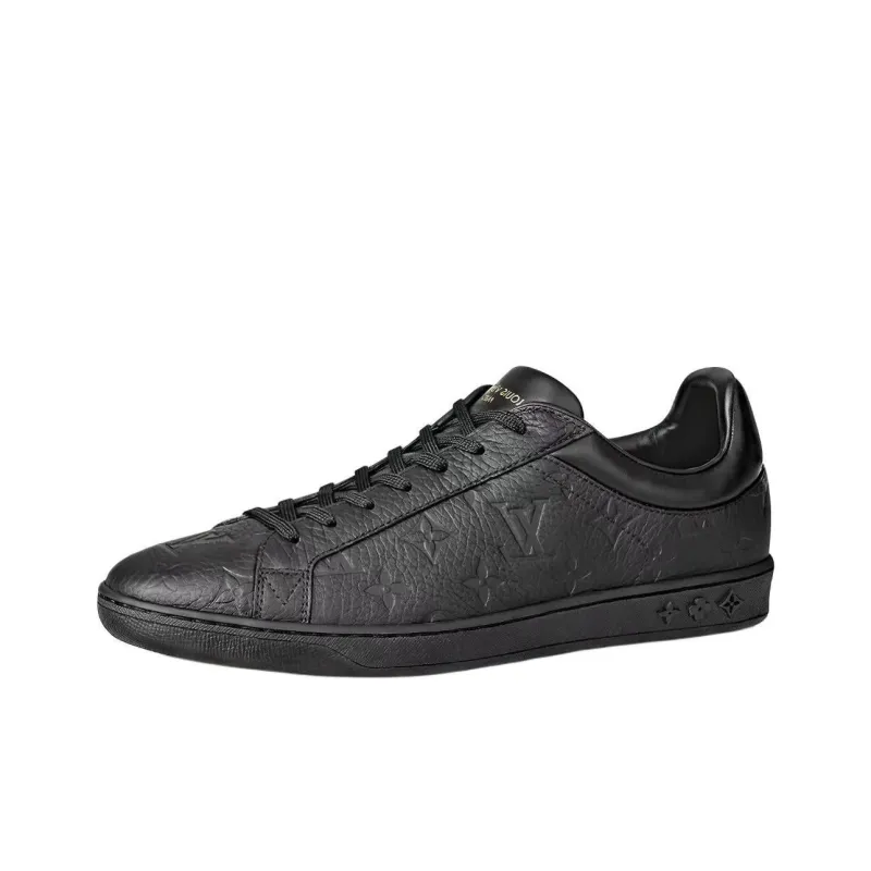 LOUIS VUITTON Luxembourg Low Top Skateboard Shoes Men's Black-0