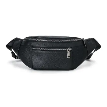 DOSRFINI Cow Leather Sling Bag Regular Men's Black