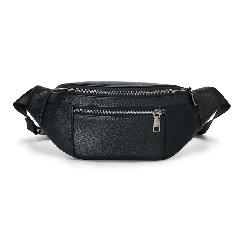 DOSRFINI Cow Leather Sling Bag Regular Men's Black-0