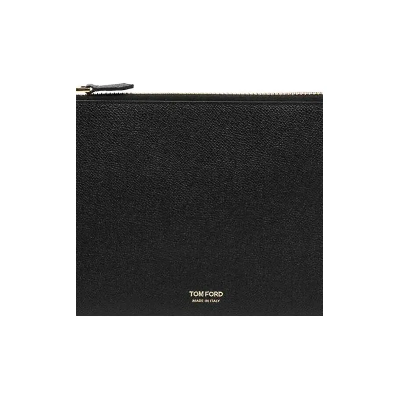 TOM FORD Calfskin Clutch Men's Black-4