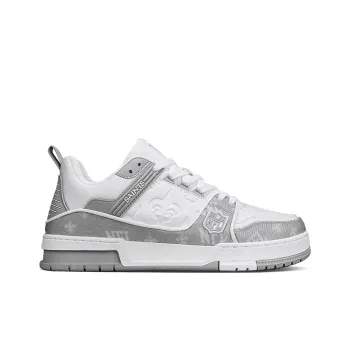 NFL TR FG New Orleans Saints Low Top Skateboard Shoes Unisex White Gray