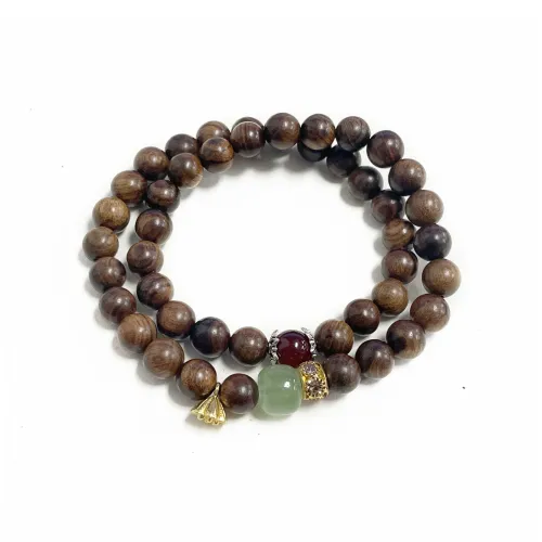Jinghua Record Green Sandalwood Bracelets Unisex