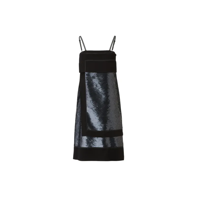 Onitsuka Tiger SEQUINED DRESS Slip Dress Women's Black-2