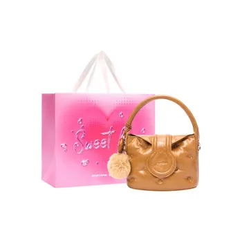 ONE TIME Synthetic Leather Handbag Crossbody Bag Women's Gingerbread
