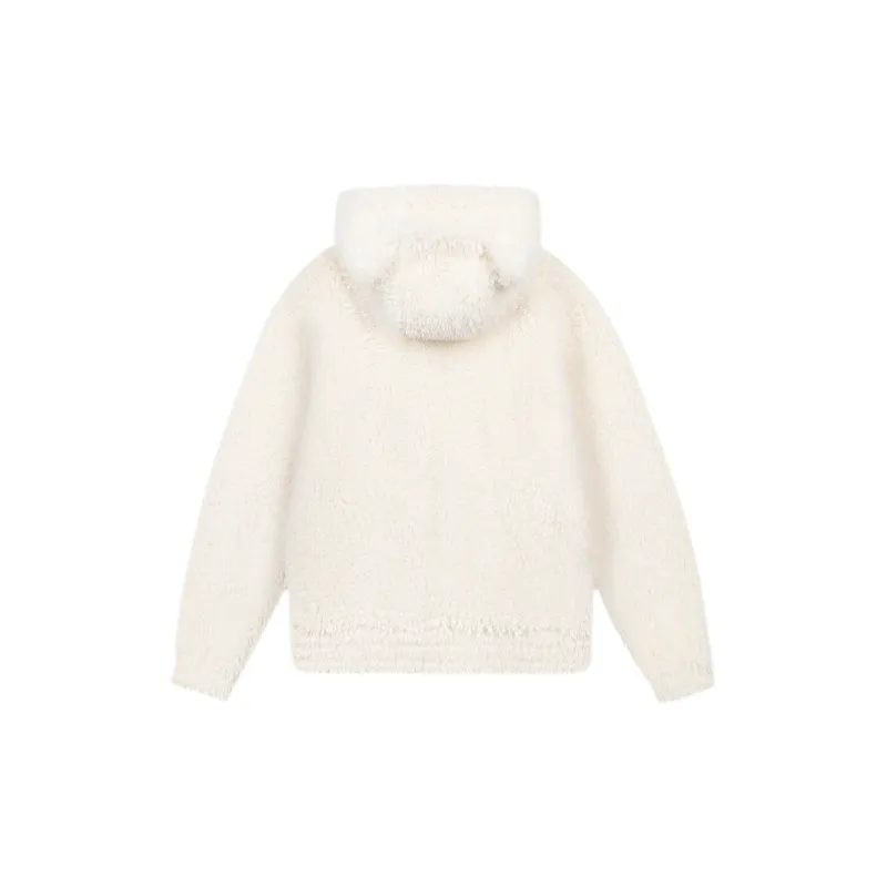 WORKSOUT Velvet feel Coat Unisex White-1