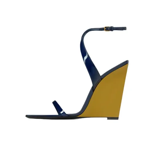 SAINT LAURENT Salomé Strap Sandals 11cm Women's Marine Blue