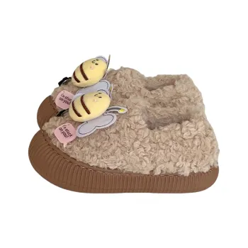 SHIGUDE Cotton Slippers Women's Khaki