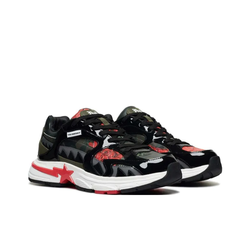 ASSC x A BATHING APE SHARK STA Low Top Casual Shoes Men's Black-3