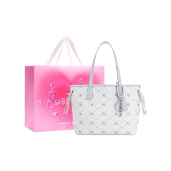 ONE TIME Synthetic Leather Tote Bag, Shoulder Bag Women's Rain Snow Gray