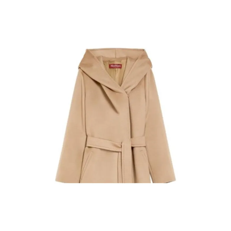 MaxMara Studio Belted Hooded Coat-4