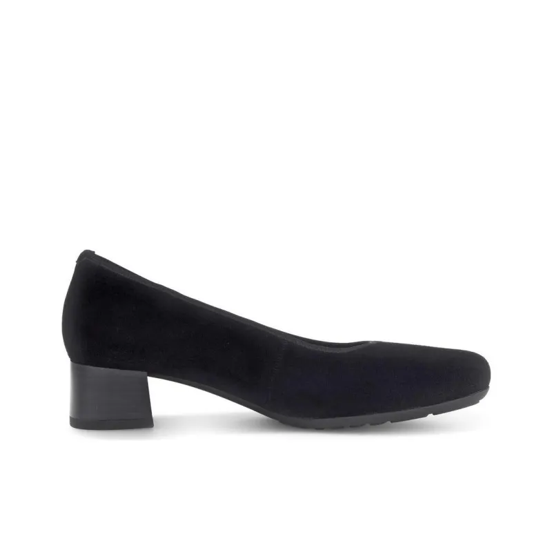 Gabor Comfort Chunky Heel High Heels 4cm Women's Black-1