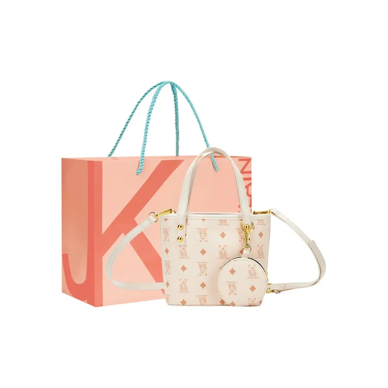 JANE KLAIN Synthetic Leather Handbags Crossbody Bags Regular Women's Brown/Pink/Ecru/White & Black-18