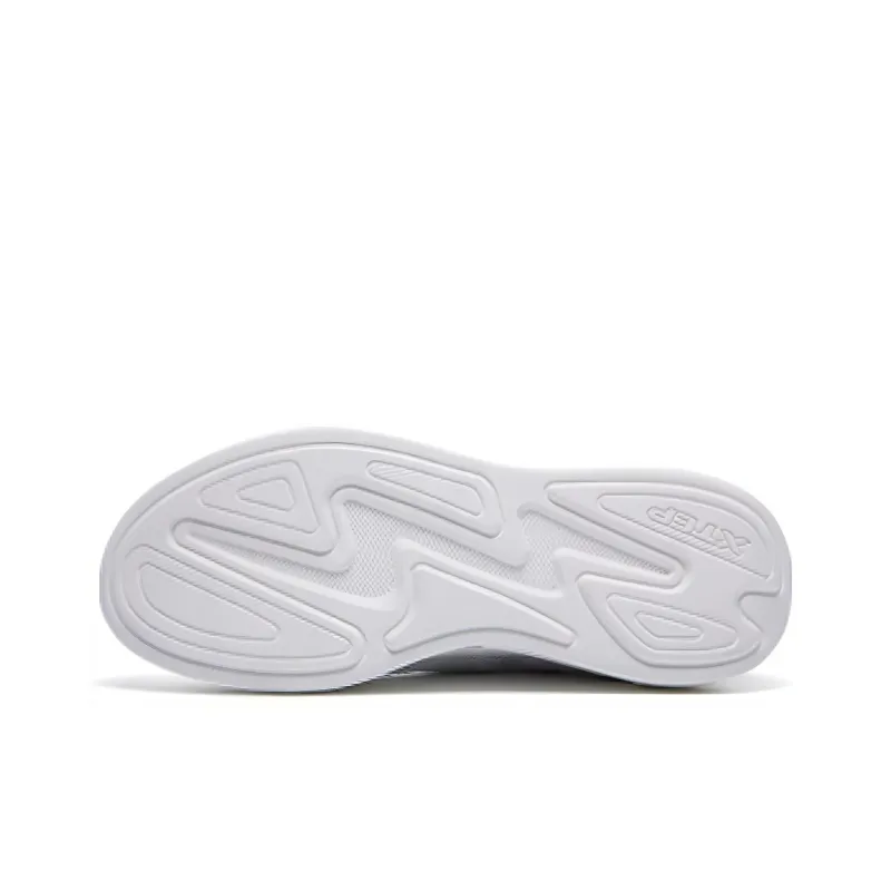 XTEP Lightning Slip Resistant, Abrasion Resistant, Lightweight Low Top Casual Shoes Men's White Ash Gray-3