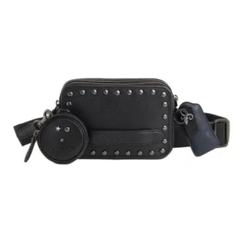 COACH Charter Gloves Made Of Tanned Leather Crossbody Bag Small Size Women's Black