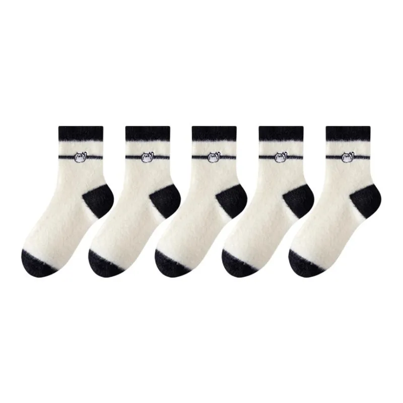 MIIOW Mid Calf Socks Women's Combo Set-17