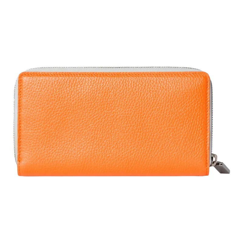 GUCCI Leather Wallet Men's Bright Orange-2
