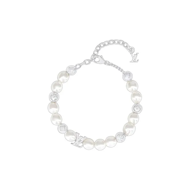 LOUIS VUITTON Metal Pearl Bracelets Unisex-0
