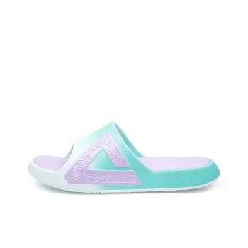 PEAK Tai Ji1.0 EVA Rubber Sole Quiet Slide Slippers Unisex Purple Green