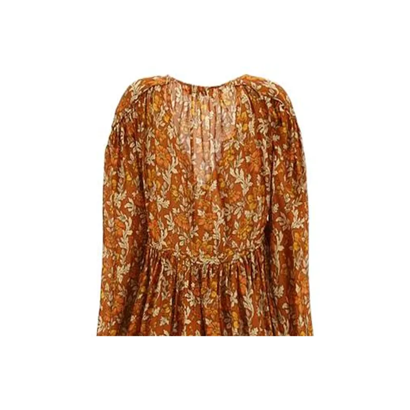 Zimmermann Long-Sleeved Dresses Women's Brown-4