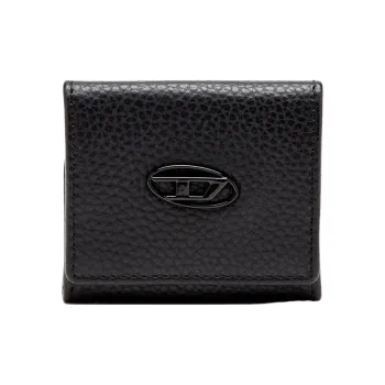 DIESEL Cow Leather Coin Purse Men's Black
