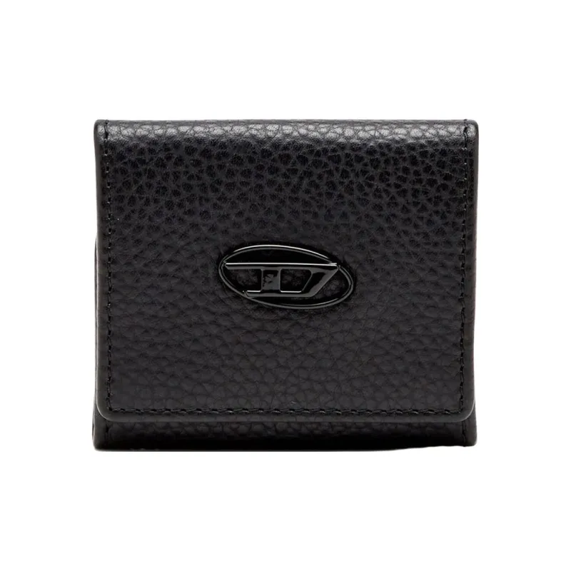 DIESEL Cow Leather Coin Purse Men's Black-0