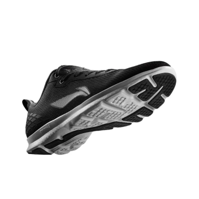 LiNing Abrasion Resistant Breathable Low Top Running Shoes Men's Black White-3