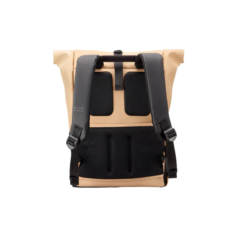 DELSEY PU Backpack Medium Size Unisex Beige-3