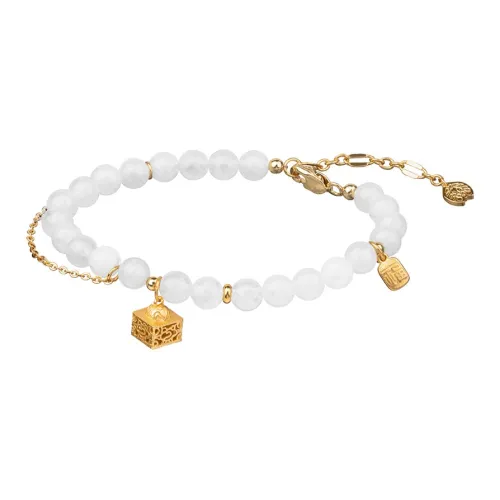 Rastaclat Chalcedony Small Lion Chinese Style Beaded Bracelet Unisex