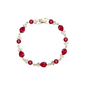 Givenchy Crystal, Gold Plated Bracelets Women's Red