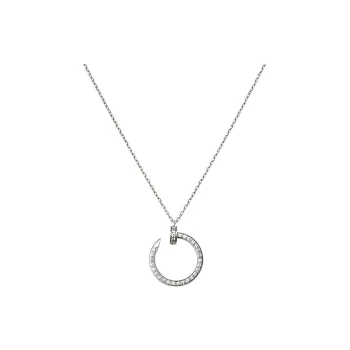 Cartier 10's 18kt White Gold Juste Un Clou Diamond Necklace