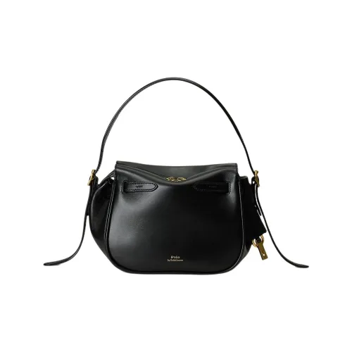 Polo Ralph Lauren Polo ID Leather Shoulder Bag Mini Women's Black
