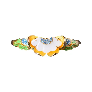 Jade Charm Yao Bangles White Jade/Pale Greenish White Jade Women's