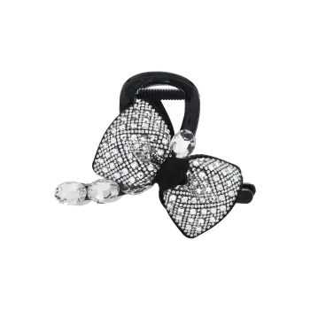 ROYALSASA Faux Crystal Acrylic Sole With Grip Hair Claw Clip Women's