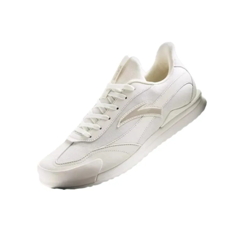 Anta Cushioned Wear Resistant Lightweight Low Top Casual Shoes Men's Ivory White-2