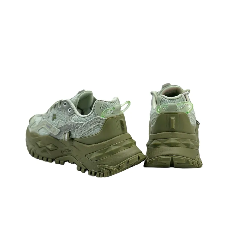 FILA FUSION Bianco Chunky Sneakers Women's Low Top Mist Gray Green-3