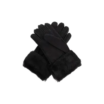 UGG Sheepskin Wool Knit Gloves Women's Black
