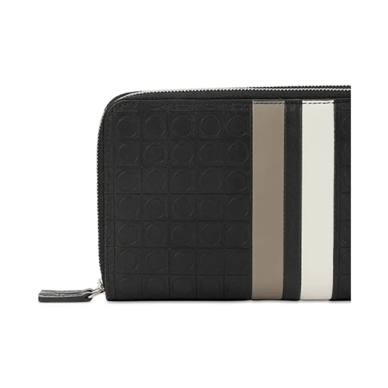 FERRAGAMO Leather Wallet Coin Purse Women's Black-2