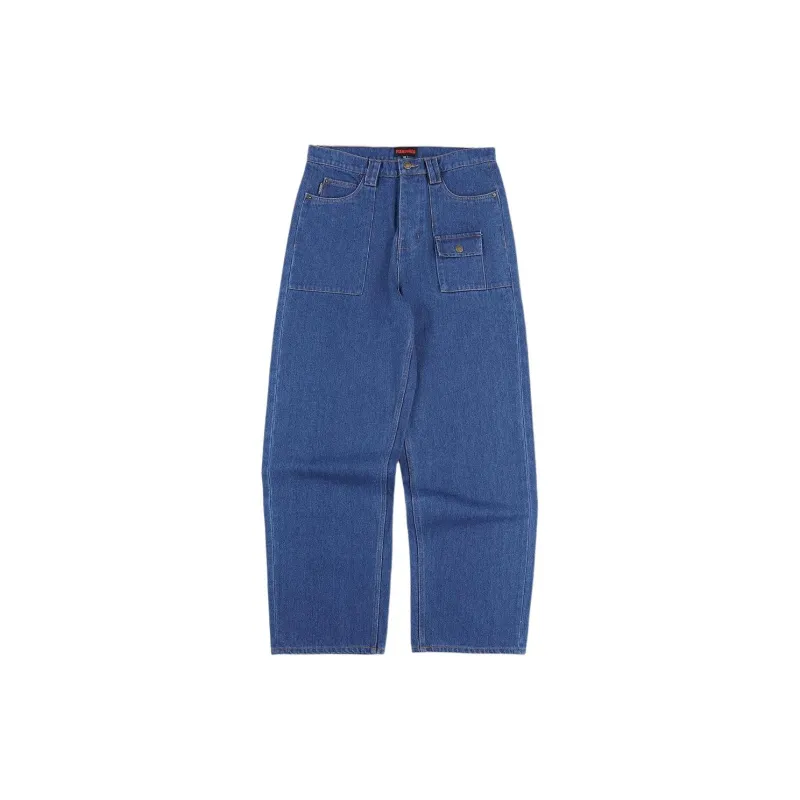 PLEASURES Grind Baggy Jeans-4