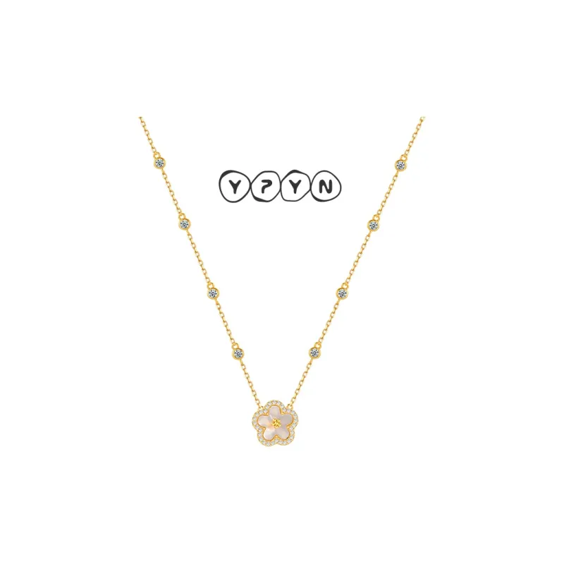 YPYN 925 Sterling Silver Necklaces Women's Gold-4
