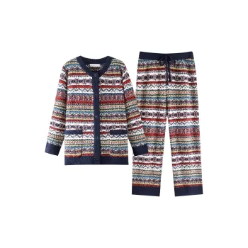 ZumashL Luxury Designer Series Winter Pajama Set Women's Fall Colored Plaid