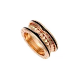 BVLGARI B.Zero1 Series 18K Rose Gold Rings Unisex Rose Gold